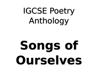 Complete Analysis of Poems from Songs of Ourselves Vol. 2 for iGCSE 2025-2027