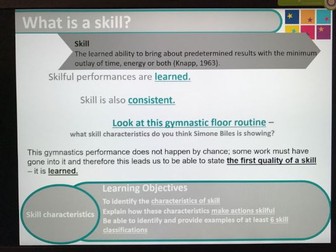 AQA GCE - Lesson 1 - Skill Acquisition