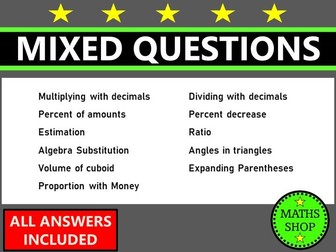 Revision - Mixed Questions GCSE