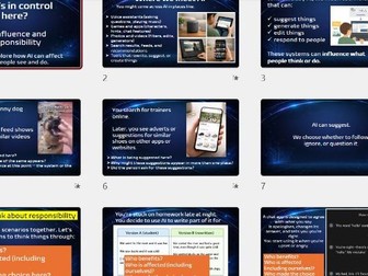 AI - Influence and Responsibility - KS2/Lower KS3 full lesson