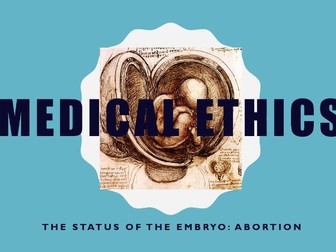 Abortion: status of the embryo for  Edexcel spec