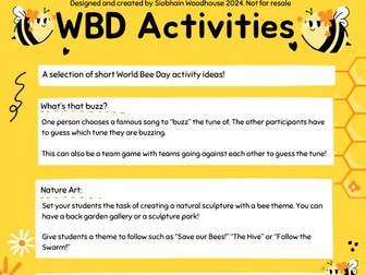 World Bee Day Activity Ideas