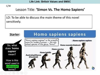 Simon Vs.  The Homosapians Full Scheme of Work