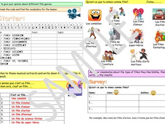 French: types of films - loosely based on Dynamo 2 Module 3