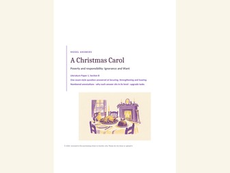 A Christmas Carol model answers at three levels: poverty and responsibility