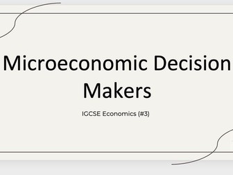 IGCSE Economics (0455) Chapter 3 Teaching Slides