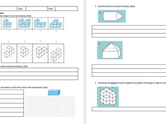 Cambridge Maths Stage 6_3D Shapes and Ratio and Proportion Asssessment