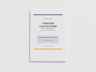 Titration Calculations - AQA GCSE Chemistry Practice Book