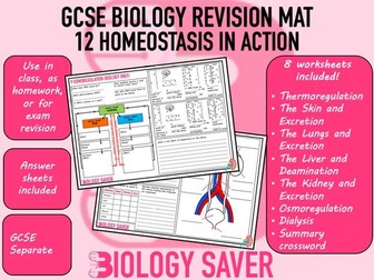 GCSE Biology Revision Mats - 12 Homeostasis in Action