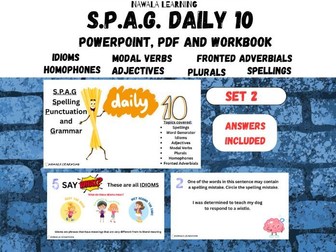Daily 10 | Spelling, Punctuation, and Grammar Activities | Workbook Included Set 3