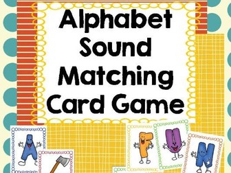 Letter Sound Matching Card Game or Classroom Banner