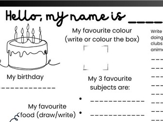 Getting to Know All About Me