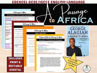 Editable Passage to Africa Resources