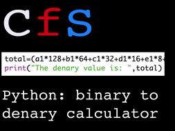 Python: Binary to Denary Calculator