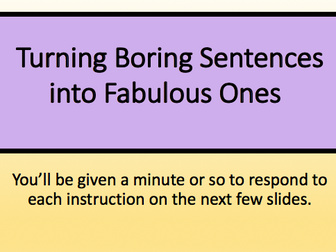 Improving Sentence Construction Activity
