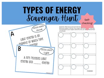 Types of Energy Scavenger Hunt