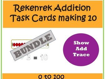 Rekenrek addition 0 to 100 based on number bonds to 10