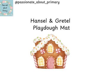 Hansel & Gretel Gingerbread House Playdough Mats