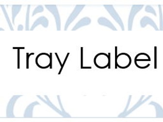 Tray Labels