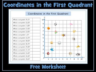 Coordinates in the First Quadrant