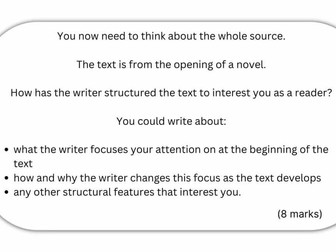 Paper 1, Question 3 - Structure Help Sheet