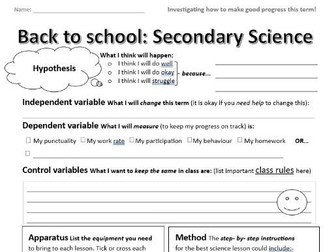 Back to School: Secondary Science