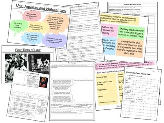 Aquinas and Natural Law - WHOLE UNIT! (A-Level RS OCR)