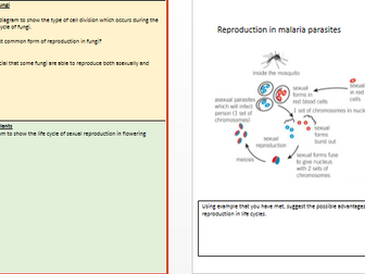 Asexual and sexual reproduction life cycles. New AQA 1-9 GCSE Biology revision