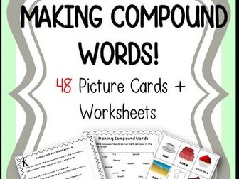 Making Compound Words (48 Picture Word Cards and Worksheets)