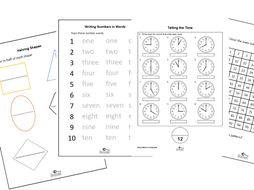 year 1 worksheet bundle answers teaching resources