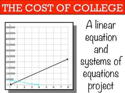 Linear Equations System of Equations: Cost of College Project