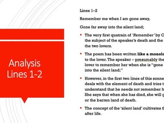 'Remember' by Christina Rossetti