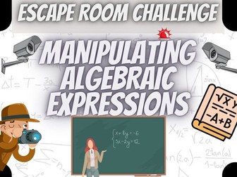 Manipulating Algebraic Expressions Escape Room