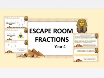 Maths Escape Room: Fractions Y4 (White Rose Hub)