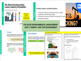 Unit 2: Energy and the environment  CIE IGCSE Environmental Management Whole Unit