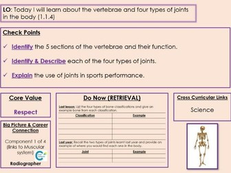 Edexcel GCSE PE - Component 1 - Topic 1 - Skeleton Lesson 3