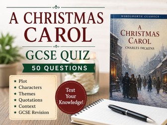 A Christmas Carol GCSE Quiz – 50 Questions