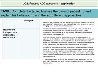 L9. Approaches Revision - Approaches - AQA Psychology