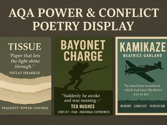 AQA Power & Conflict Poetry Display Pack