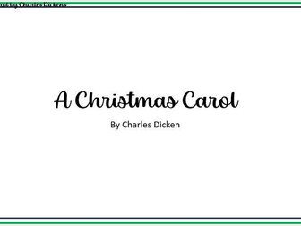 A Christmas Carol Scheme of Work