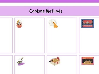 Cooking Methods Worksheets