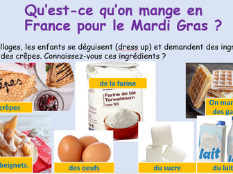 Food celebrations around the French speaking world (France and USA)