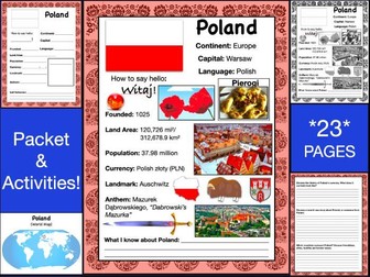 POLAND History & Geography, Travel The World Worksheet