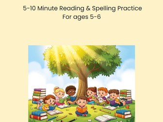 Summer Phonics Pack | 5–10 Minute Reading & Spelling Practice | Ages 5–6 | Printable Phonics