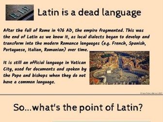 Introduction to Latin Powerpoint and Worksheet