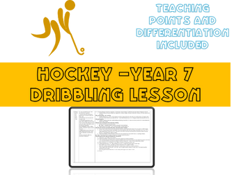 Year 7 hockey dribbling lesson