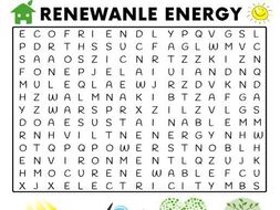 Renewable Energy Word Search