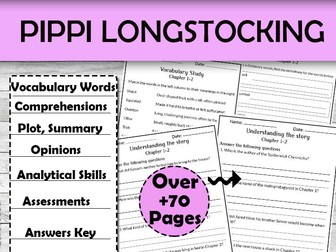 Pippi Longstocking Novel Study