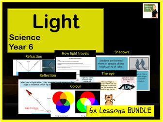 Science- Light- whole unit- Year 6 BUNDLE