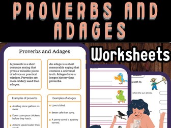 Proverbs and Adages Worksheets